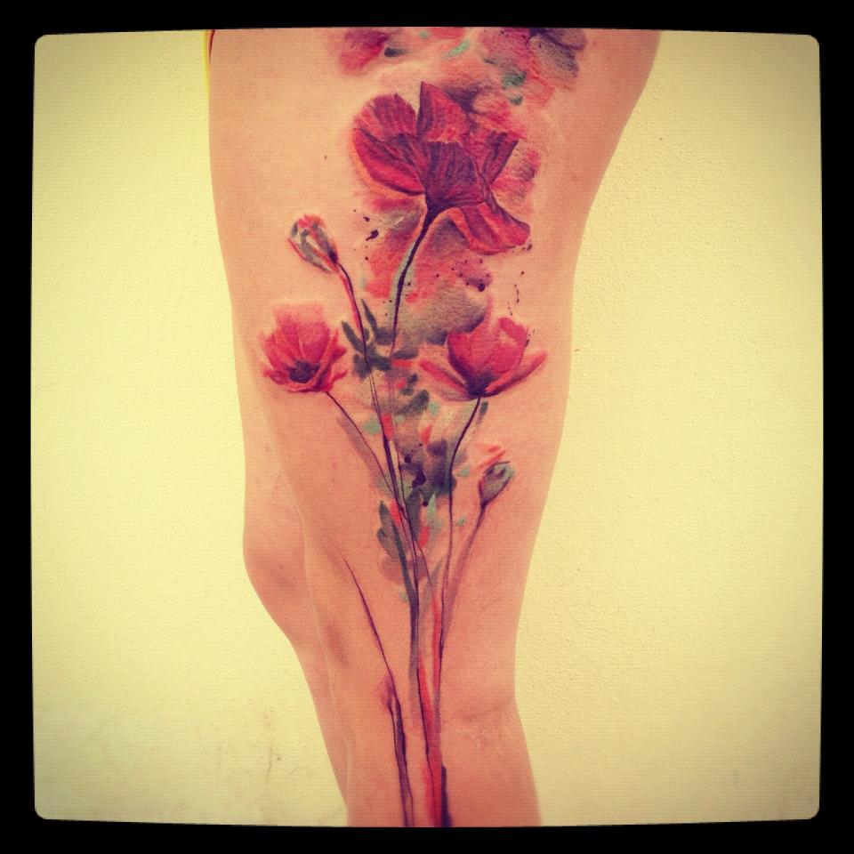 Flores de Amapola by Ondrash tattoo