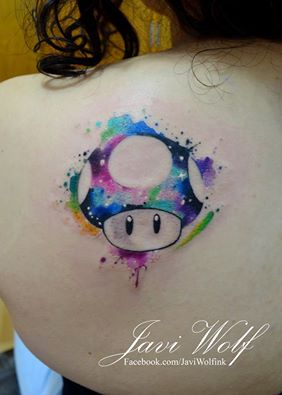 1UP en Acuarelas by Javi Wolf
