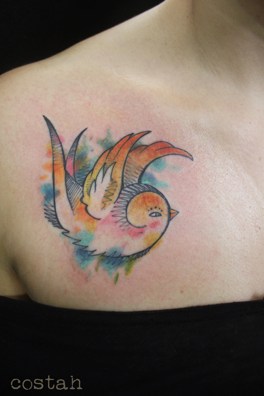 Ave en Acuarelas by Costah