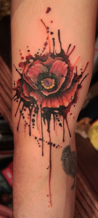 Flor de Amapola en Acuarelas