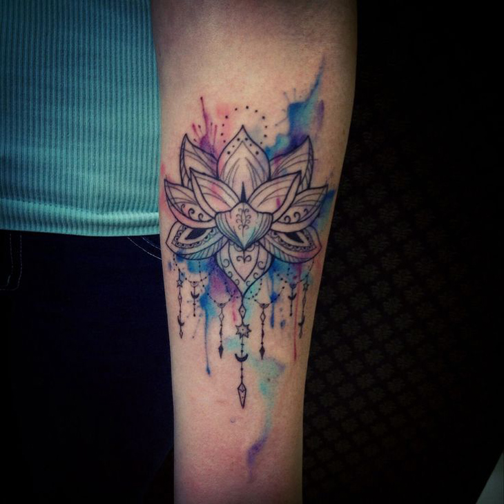 Flor de Loto en Acuarelas