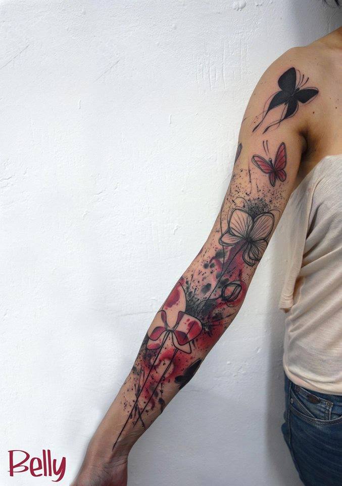 Flores y Mariposas en Acuarelas by Belly