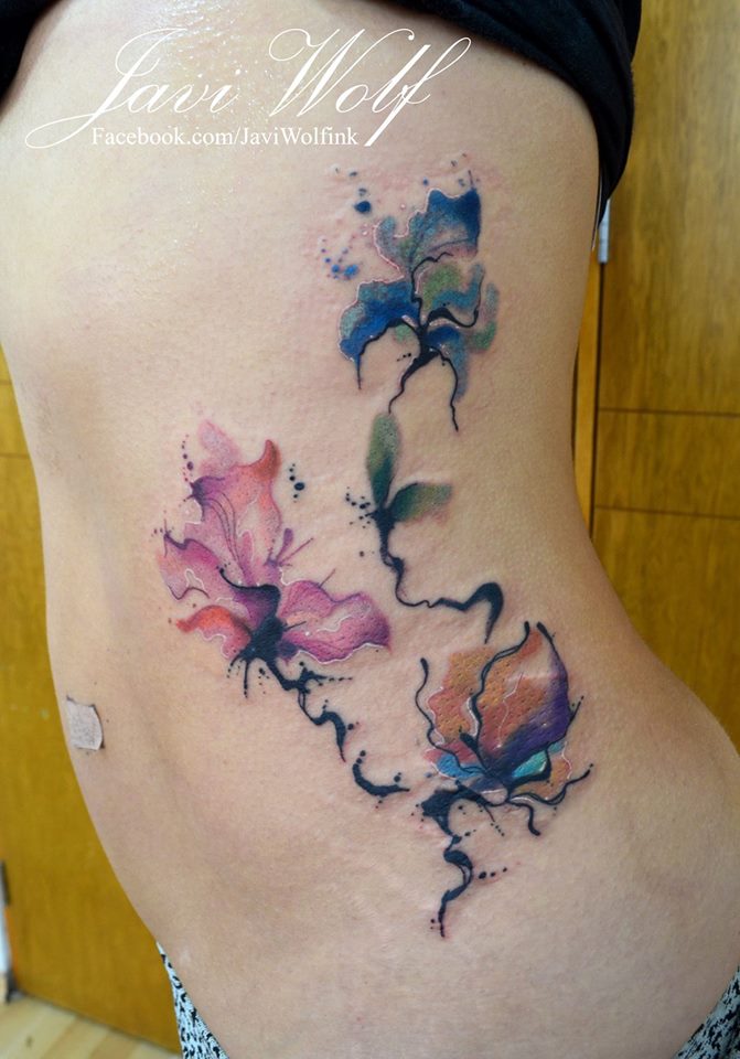 Flores estilo Acuarelas by Javi Wolf