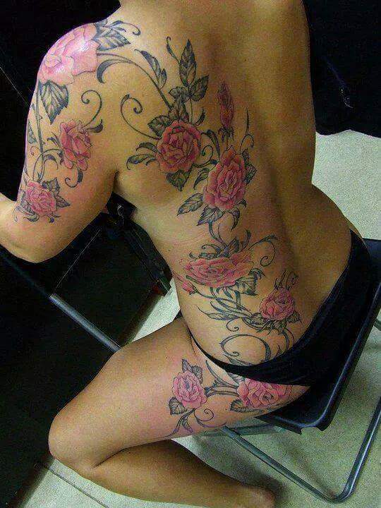 Full Body Rose Vine Tattoo | enredadera de flores rosas tatuajes para mujeres Full Body Rose Vine Tattoo | enredadera de flores rosas tatuajes para mujeres