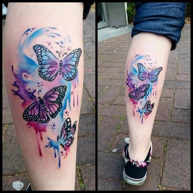 Mariposas Estilo Acuarelas Tatuajes Para Mujeres