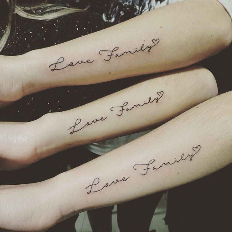 Frase Love Family Tatuajes Para Mujeres